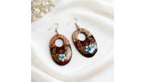 New Design Painting Wood Earrings Fresh Look